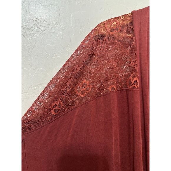 Torrid Womans Knit Open Front Lace Cardigan Size 2X Boho Western Beachy Floral - Picture 5 of 13